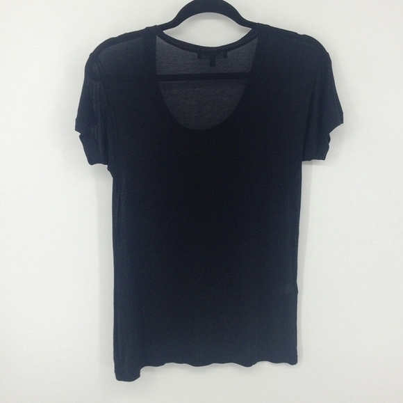 Express Sheer Black Tee with Front Pocket Size XS - Picture 3 of 9